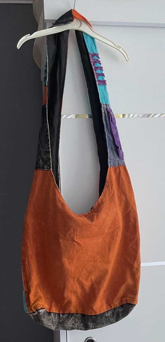 Renkli Bohem Kadın Kumaş Çapraz Çanta - Görsel 2