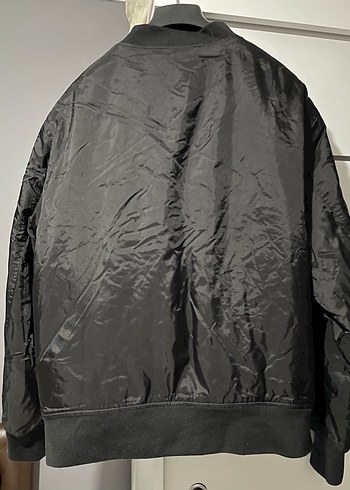 Erkek Siyah Oversize Bomber Mont - Görsel 3