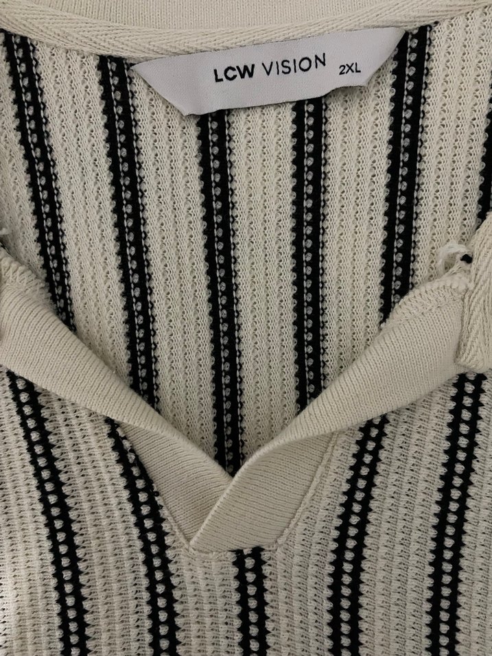 Erkek Çizgili Polo Tişört - Görsel 3