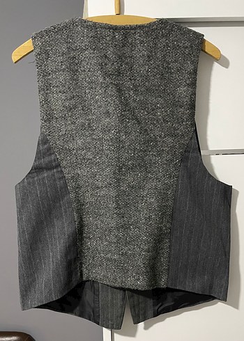 Düğmeli Gri Unisex Yelek - Görsel 2