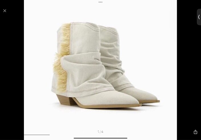 Bershka Püskül Kot Kovboy Çizmesi