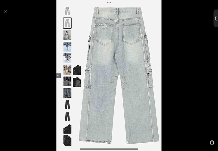 Rick Owens Washed multi pocket work cargo jeans