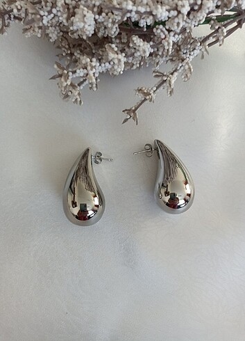 Diğer Çelik 4 cm Bottega Küpe.