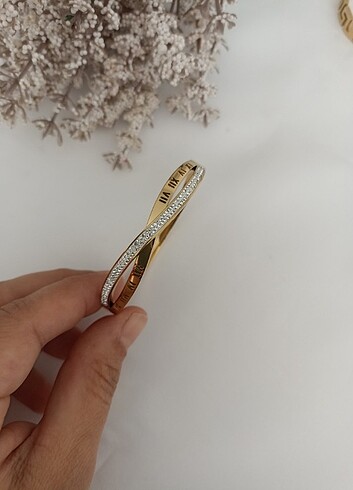  Beden altın Renk Çelik Versace Van Cleef Kelepçe 