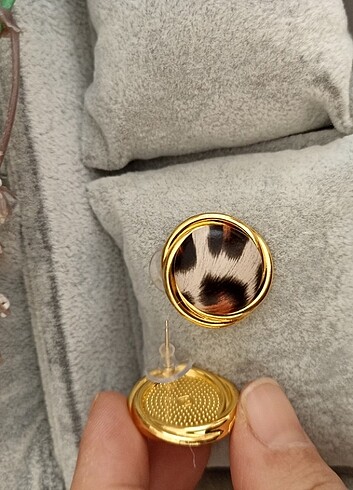  Beden Leopar Daire Küpe 