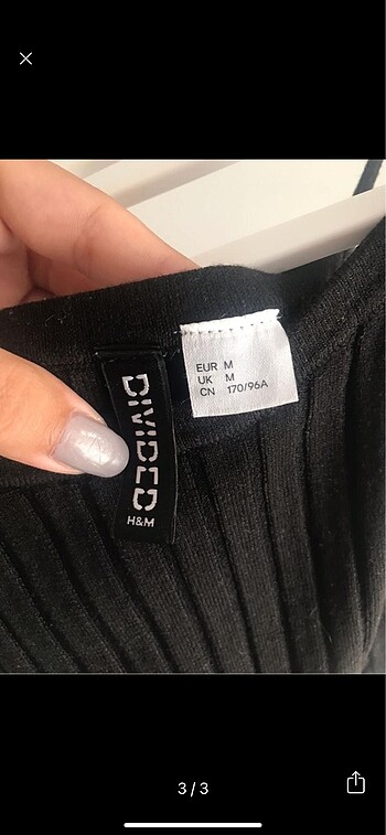 m Beden H&m siyah crop halter yaka