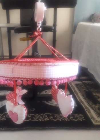 Pembe Bebek Beşiği ve Sepeti