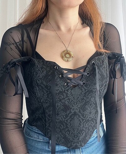 Trendyol & Milla Siyah Gotik Korse Büstiyer