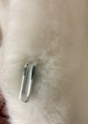 Kadın Beyaz Suni Kürk Midi Ceket - Görsel 4