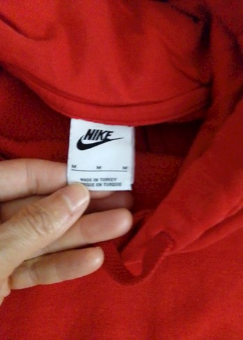 Nike Kırmızı Kapüşonlu  Sweatshirt - Görsel 4