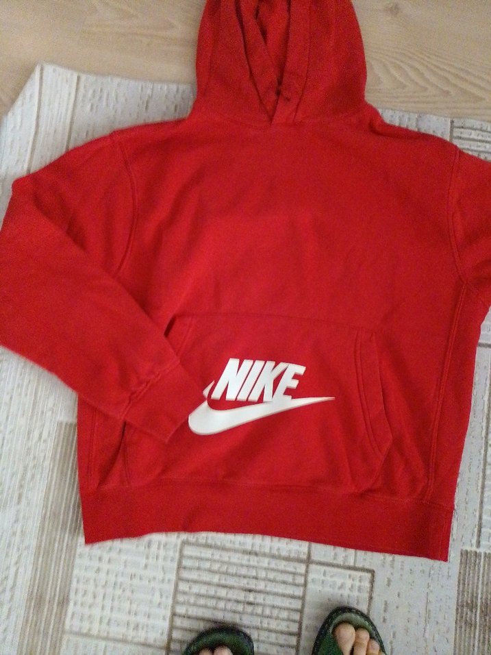 Nike Kırmızı Kapüşonlu  Sweatshirt - Görsel 3