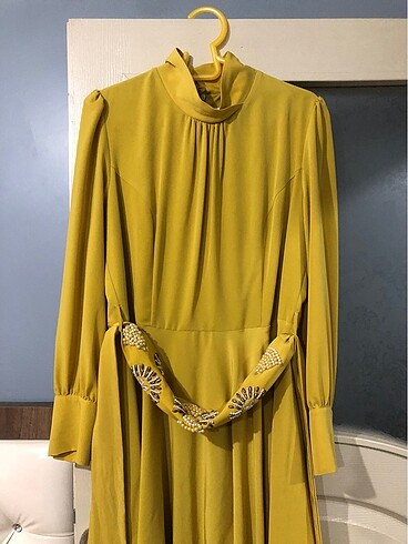 Hardal sarı elbise
