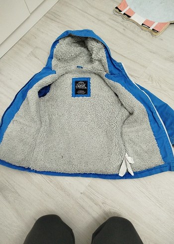 Erkek Çocuk Mavi Fermuarlı Mont - Görsel 3