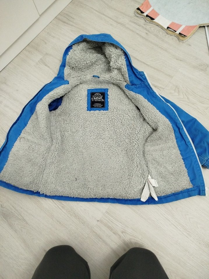 Erkek Çocuk Mavi Fermuarlı Mont - Görsel 3