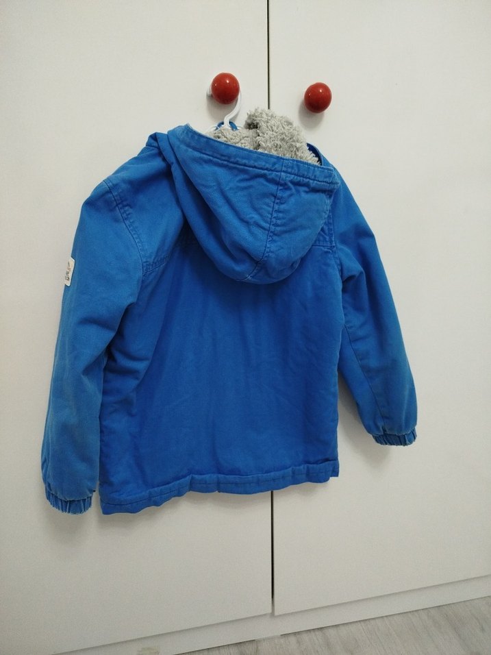 Erkek Çocuk Mavi Fermuarlı Mont - Görsel 2