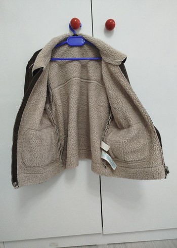 Mothercare - Kahverengi Süet Fermuarlı çocuk Ceket - Görsel 2