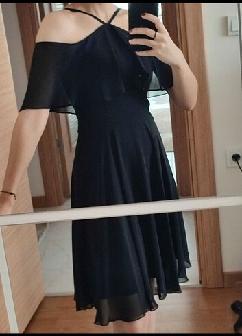Zara abiye siyah kısa elbise mezuniyet