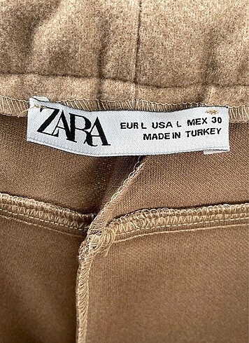 l Beden kahverengi Renk Zara pantolon