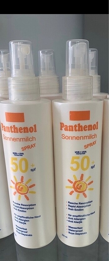 Panthenol 2 adet spf 50 güneş koruyucu