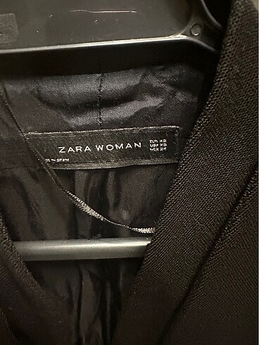 Zara Zara Xs düğmesiz coton kumaş blazer ceket