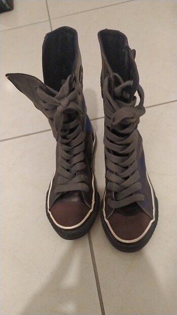Orijinal converse bot hakiki deri
