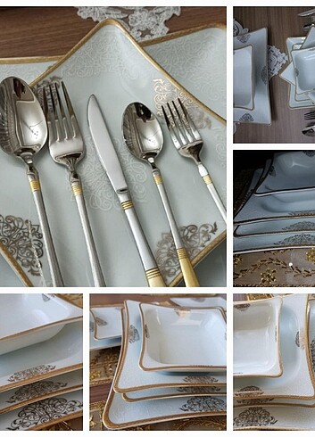 6 kişilik yemek takımı  6 kişilik çatal kaşık takımı  - Görsel 18