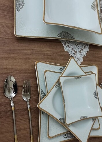 6 kişilik yemek takımı  6 kişilik çatal kaşık takımı  - Görsel 19