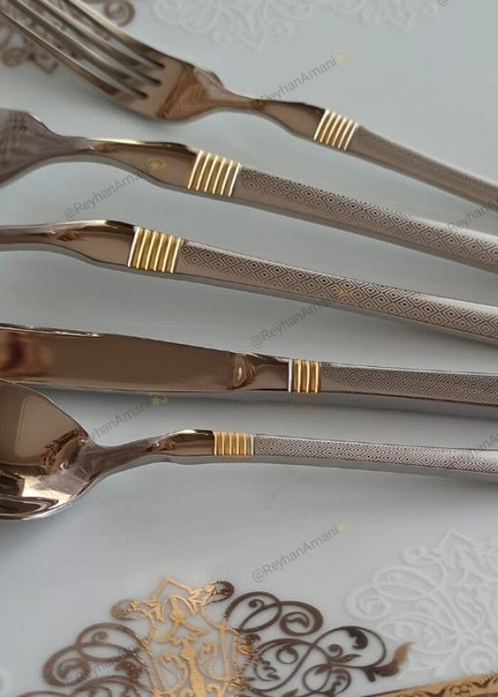 6 kişilik yemek takımı  6 kişilik çatal kaşık takımı  - Görsel 3