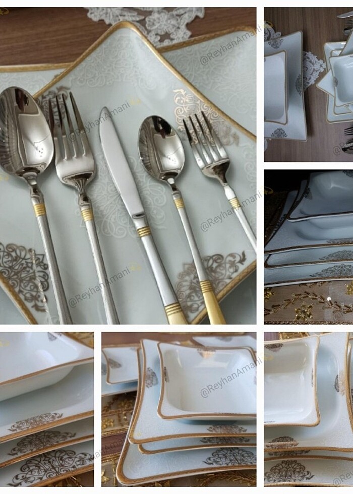 6 kişilik yemek takımı  6 kişilik çatal kaşık takımı  - Görsel 4