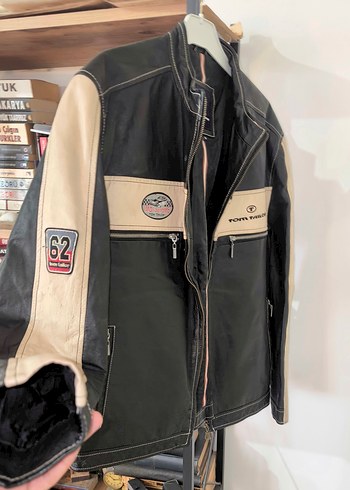Tom Tailor Biker Hakiki Deri Ceket - Görsel 3