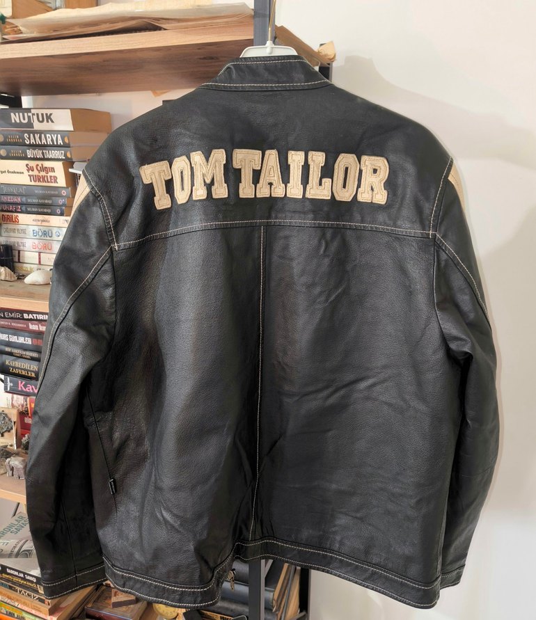 Tom Tailor Biker Hakiki Deri Ceket - Görsel 2