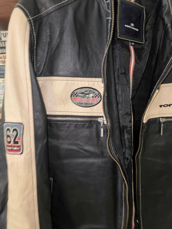 Tom Tailor Biker Hakiki Deri Ceket - Görsel 5