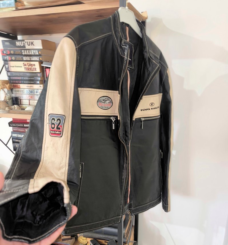 Tom Tailor Biker Hakiki Deri Ceket - Görsel 3