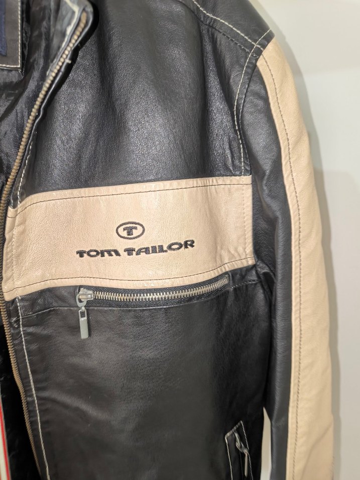 Tom Tailor Biker Hakiki Deri Ceket - Görsel 4
