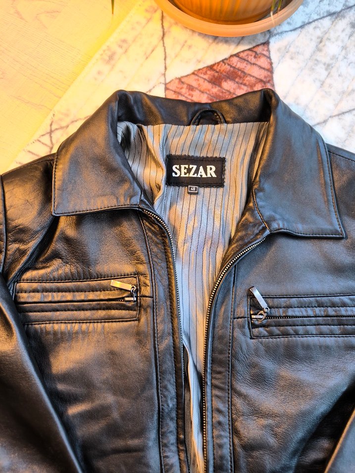Sezar Marka Hakiki Deri Ceket - Görsel 2