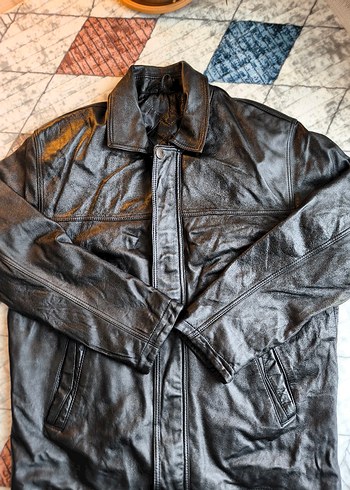 Yeğenler Marka Biker Hakiki Deri Ceket - Görsel 2