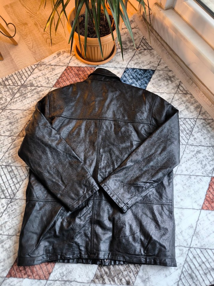 Yeğenler Marka Biker Hakiki Deri Ceket - Görsel 4