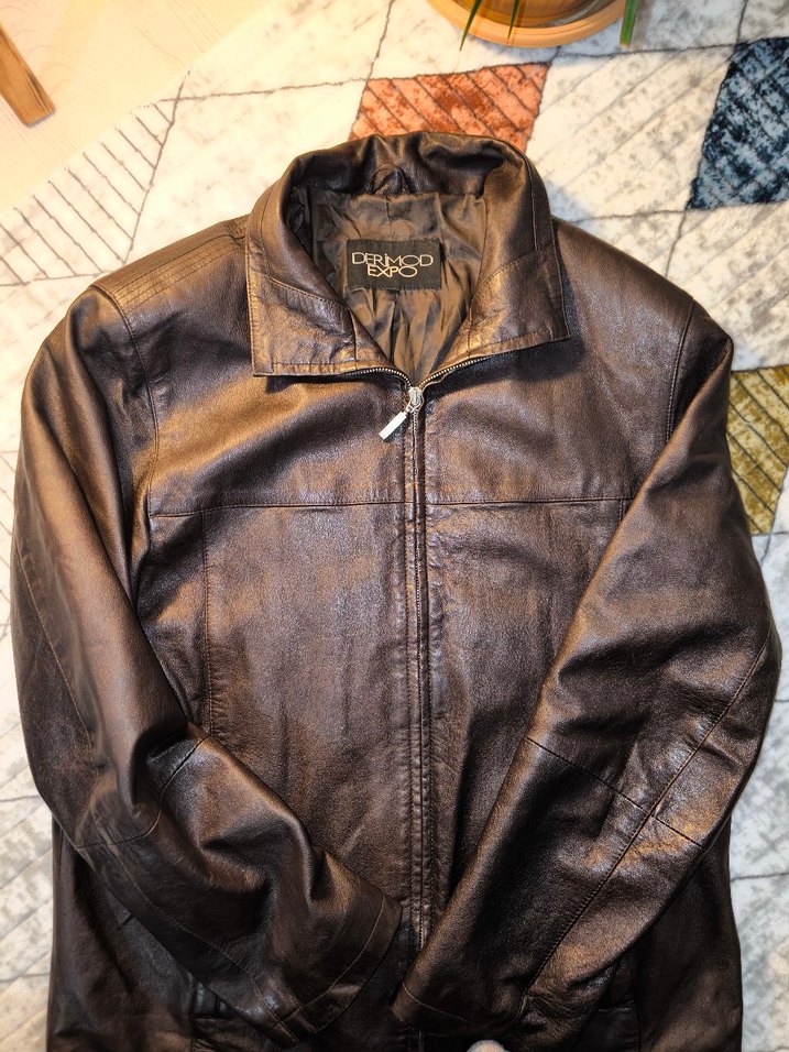 Derimod Marka Biker Hakiki Deri Ceket - Görsel 3