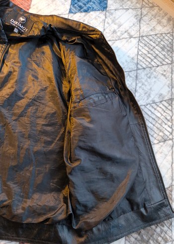 Derimot Marka Siyah Biker Deri Ceket - Görsel 7