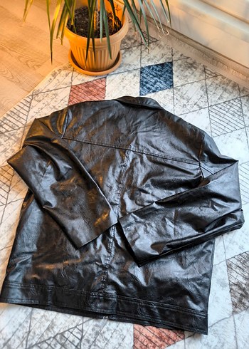 Derimot Marka Siyah Biker Deri Ceket - Görsel 3