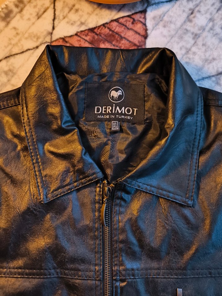 Derimot Marka Siyah Biker Deri Ceket - Görsel 2