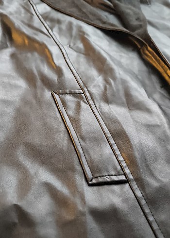 ÖZ ALTAY MARKA UZUN DERİ CEKET - Görsel 5