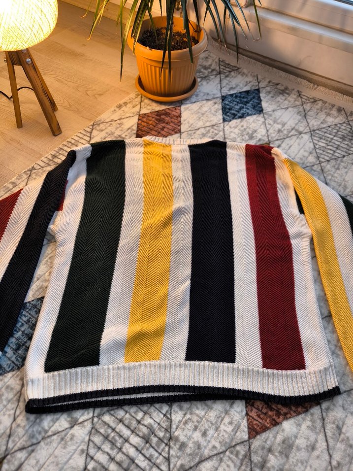 Ralph Lauren Çizgili Erkek Triko Kazak - Görsel 5