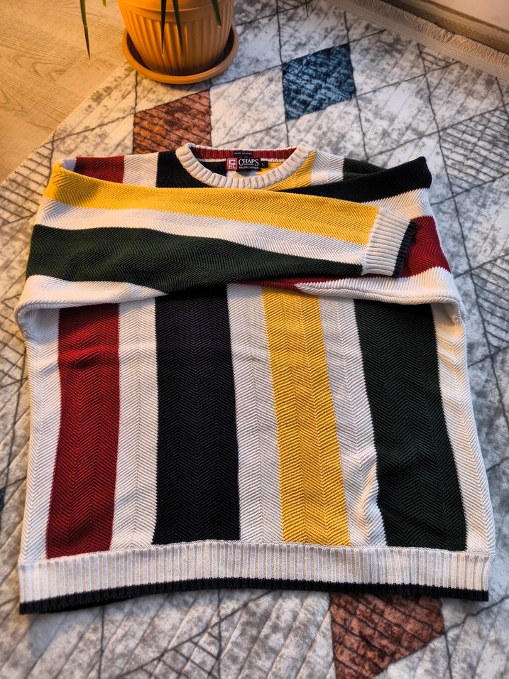 Ralph Lauren Çizgili Erkek Triko Kazak - Görsel 4