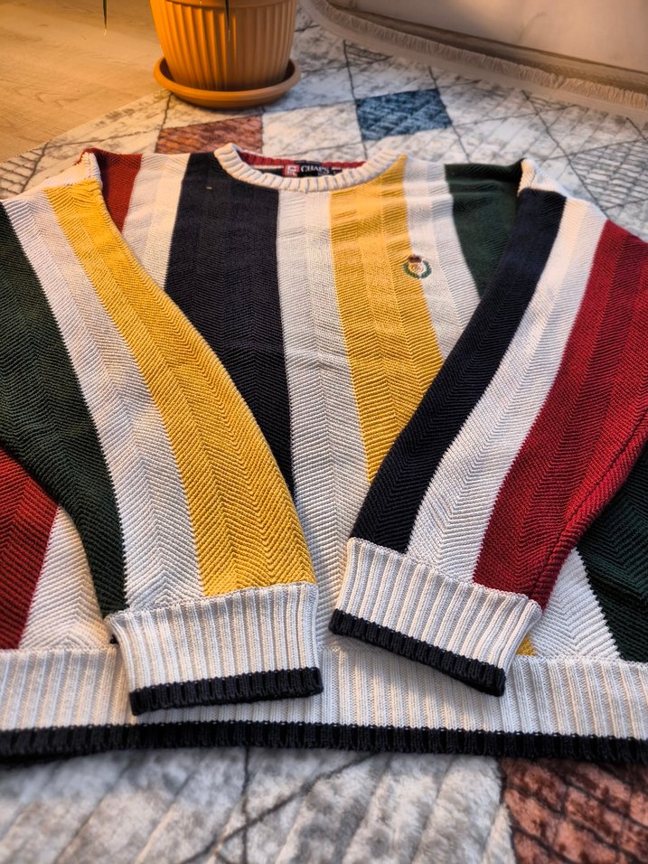 Ralph Lauren Çizgili Erkek Triko Kazak - Görsel 2