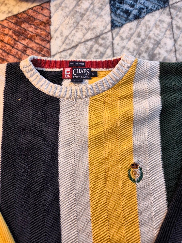 Ralph Lauren Çizgili Erkek Triko Kazak - Görsel 3