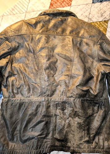 Canda Marka Eskitme Model Hakiki Deri Ceket - Görsel 7