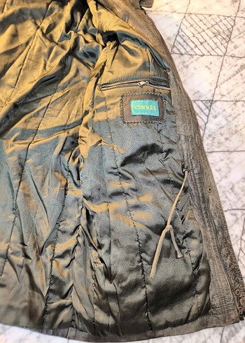 Canda Marka Eskitme Model Hakiki Deri Ceket - Görsel 6