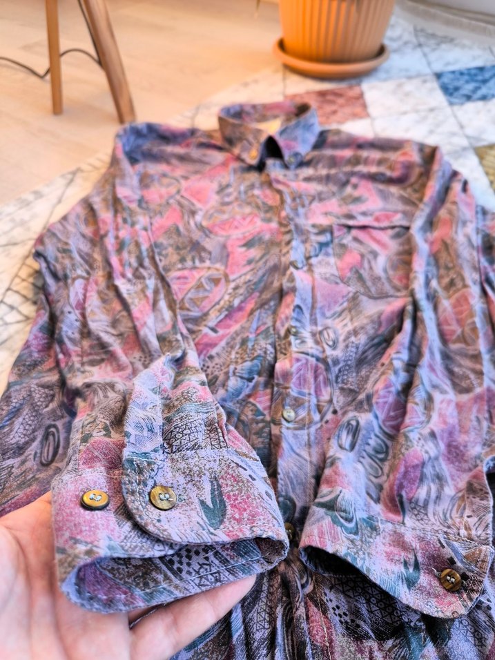 Bohem Çok Renkli Uzun Kollu Gömlek - Görsel 3