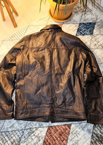 Star Marka Biker Hakiki Deri Ceket - Görsel 3